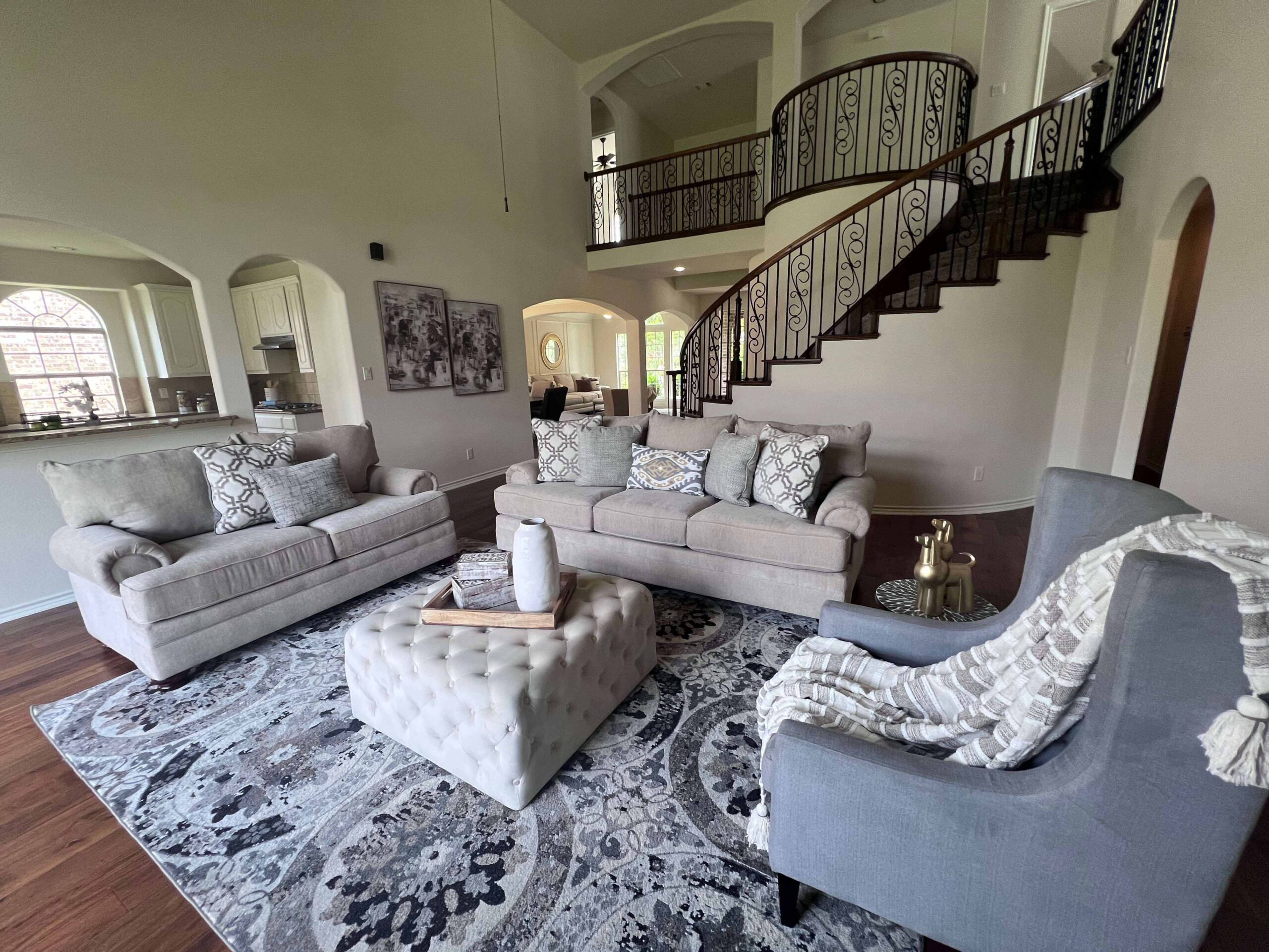 Living room styled with natural light tips for a bright and welcoming space