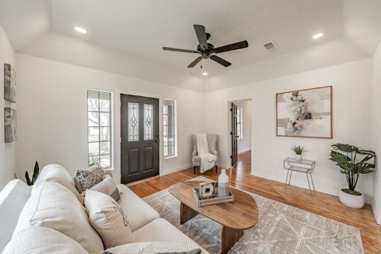 Fort Worth staged living room